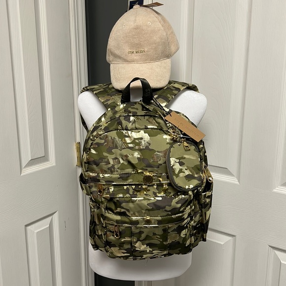 NWT! Steve Madden olive camo bmarli backpack main image 7